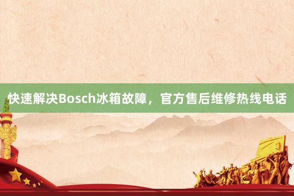 快速解决Bosch冰箱故障，官方售后维修热线电话